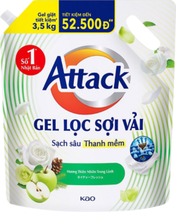 Các loại nước giặt thơm nhất - Nước giặt Attack 